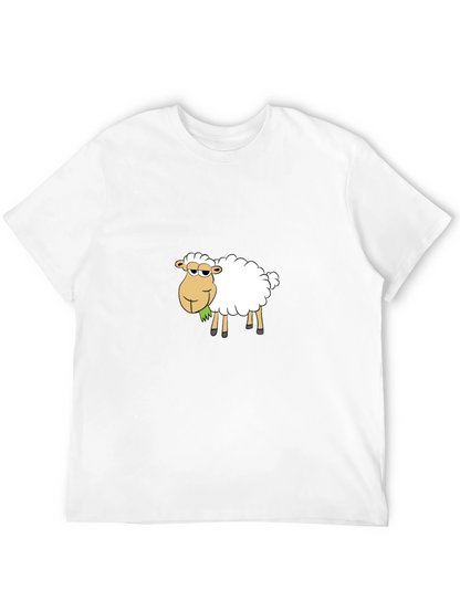 Cool Cartoon Sheep T-Shirt - Black