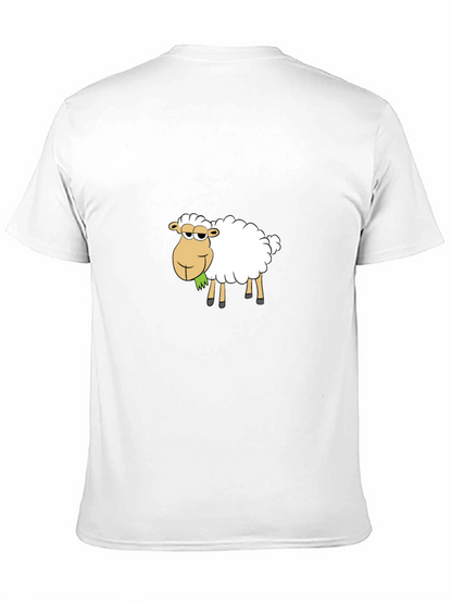 Cool Cartoon Sheep T-Shirt - Black
