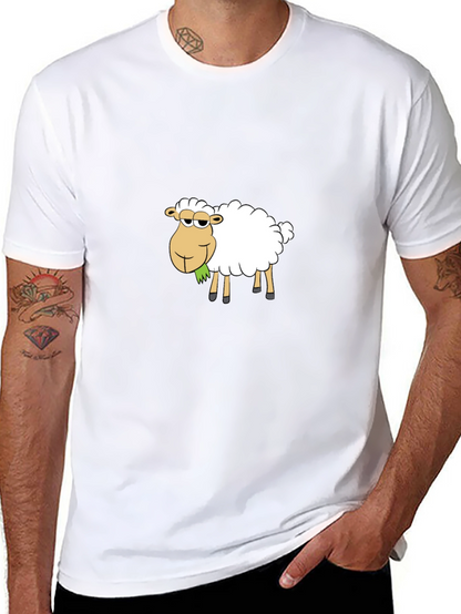 Cool Cartoon Sheep T-Shirt - Black