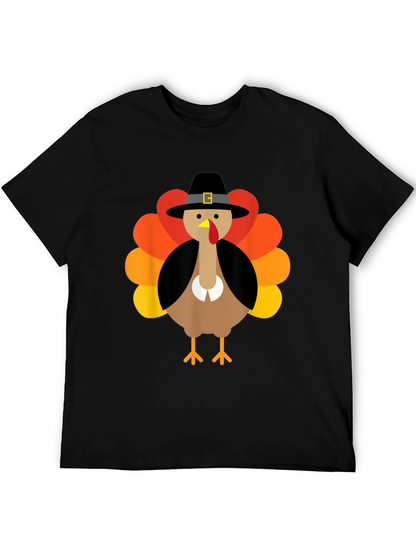 Thanksgiving Turkey Pilgrim Hat Graphic Tee