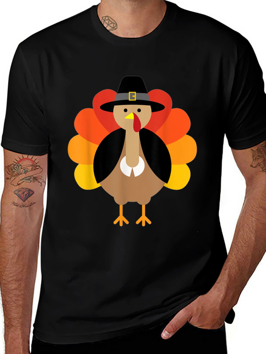 Thanksgiving Turkey Pilgrim Hat Graphic Tee