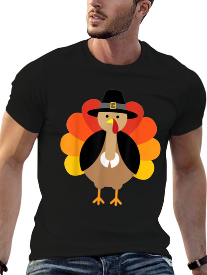 Thanksgiving Turkey Pilgrim Hat Graphic Tee