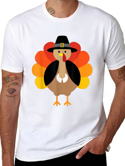 Thanksgiving Turkey Pilgrim Hat Graphic Tee