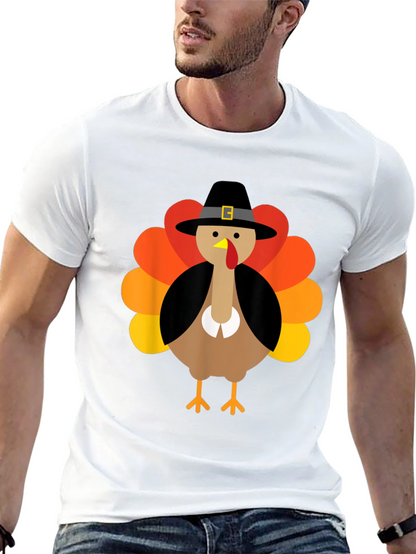 Thanksgiving Turkey Pilgrim Hat Graphic Tee
