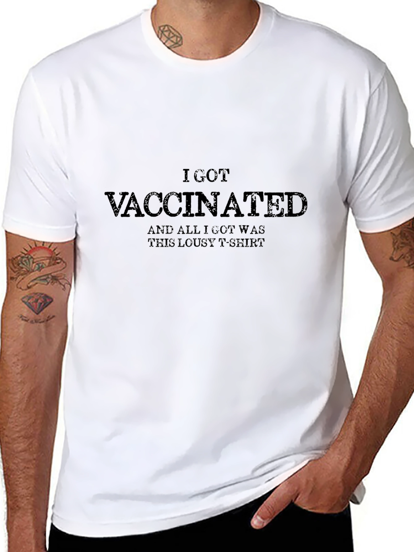 I Got Vaccinated T-Shirt Funny Sarcastic