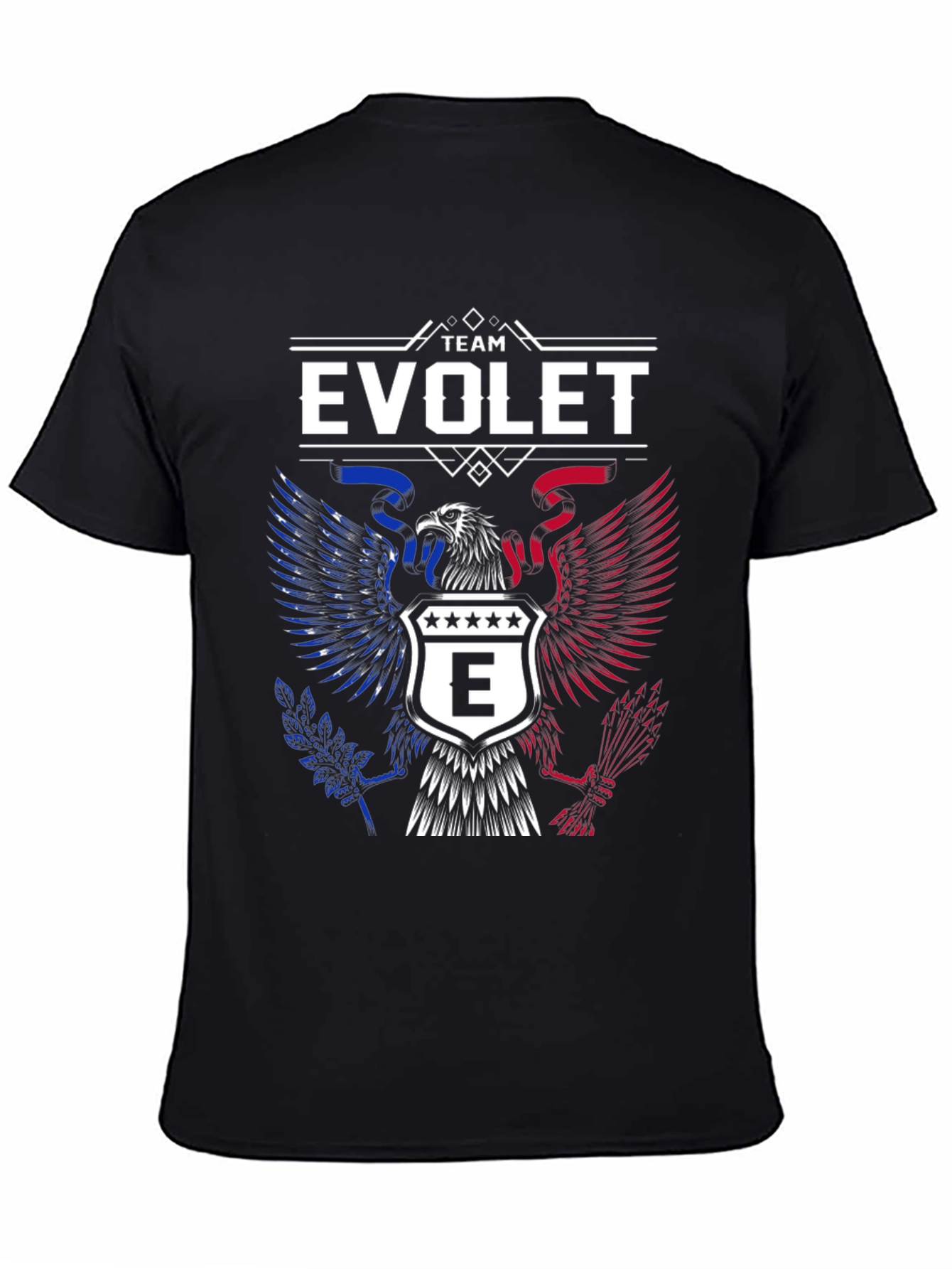 Team Evolet Eagle Crest Graphic Tee - Patriotic Pride!