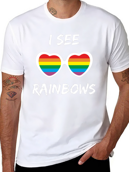 I See Rainbows Pride T-Shirt - Heart Sunglasses