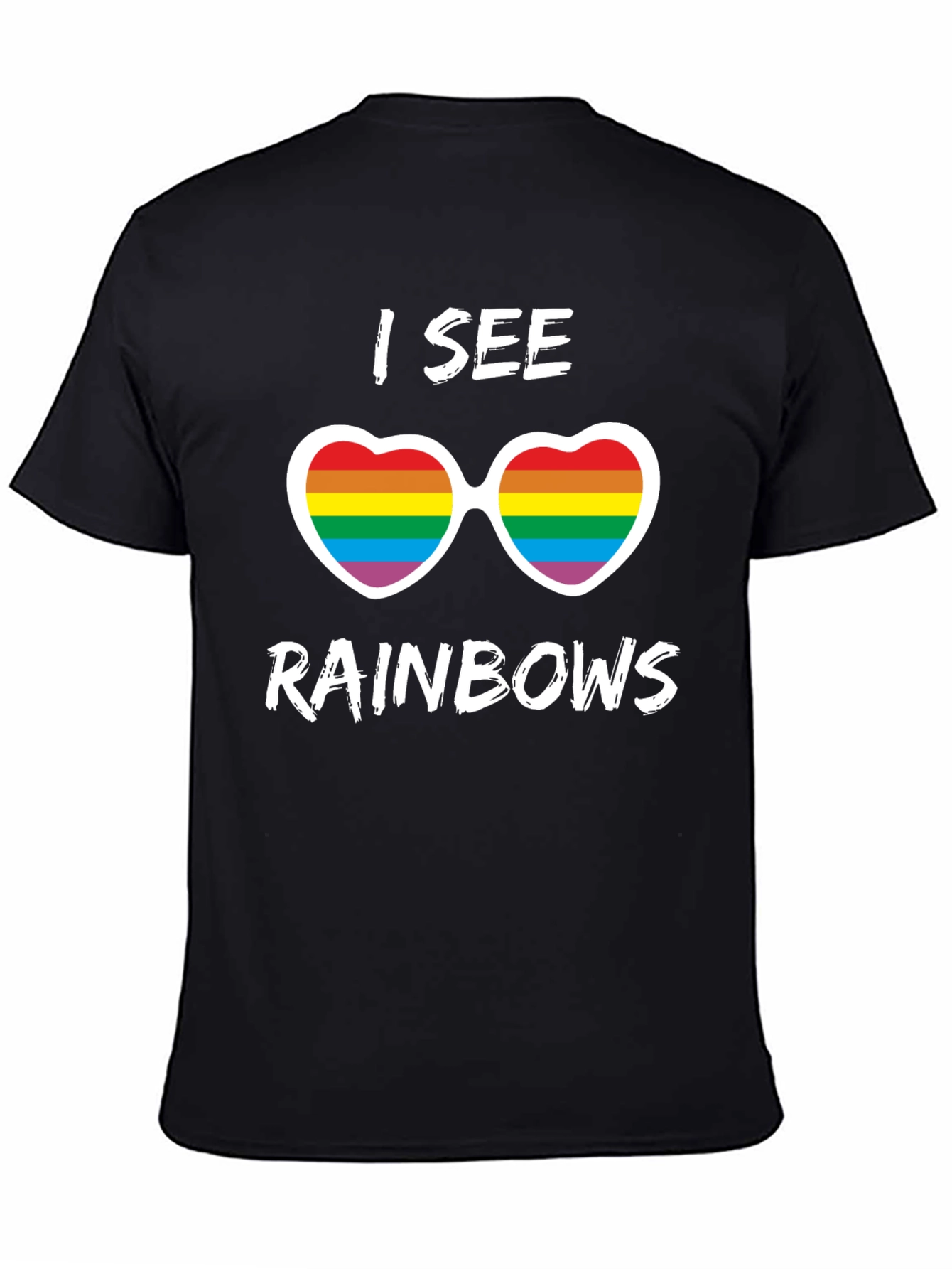 I See Rainbows Pride T-Shirt - Heart Sunglasses