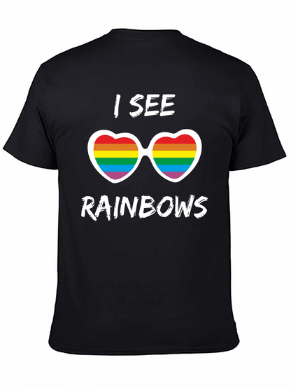 I See Rainbows Pride T-Shirt - Heart Sunglasses