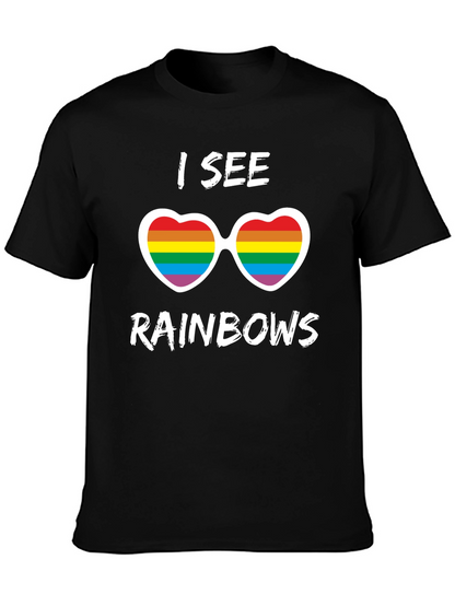 I See Rainbows Pride T-Shirt - Heart Sunglasses