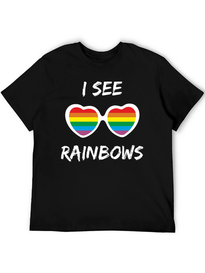 I See Rainbows Pride T-Shirt - Heart Sunglasses