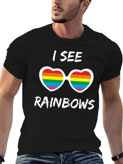 I See Rainbows Pride T-Shirt - Heart Sunglasses