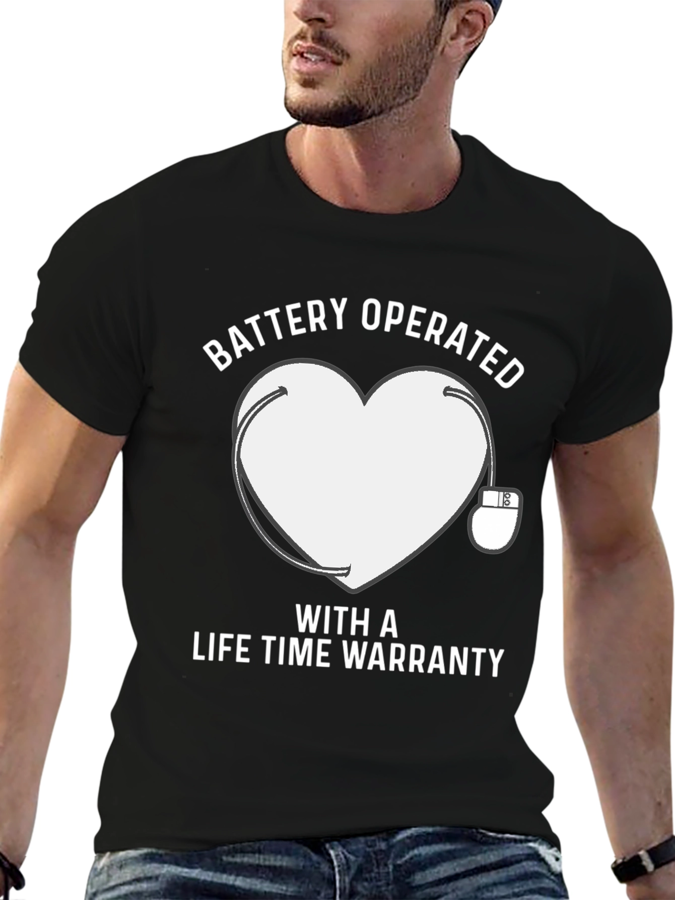 Battery Operated Heart T-Shirt Lifetime Warranty