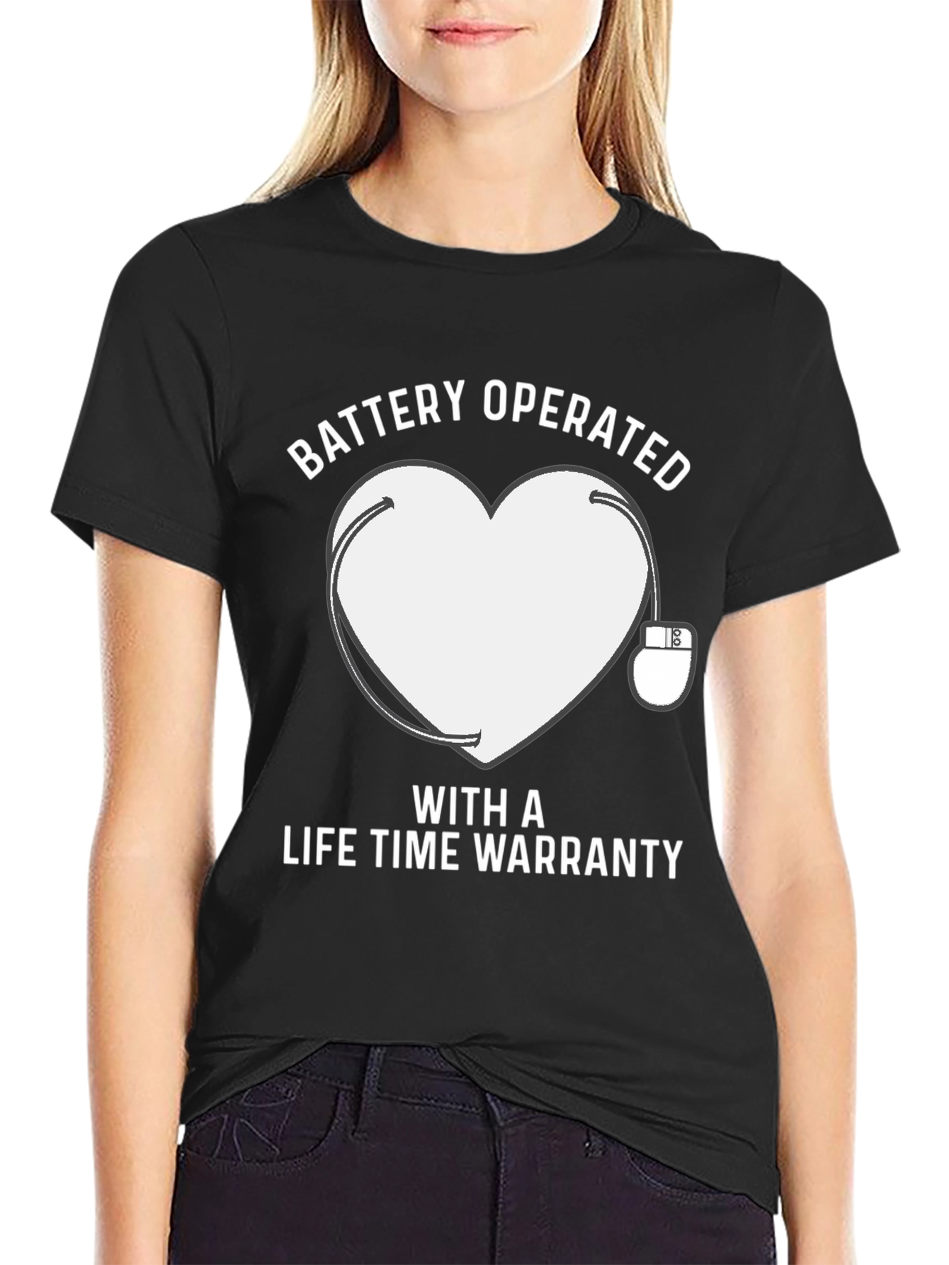 Battery Operated Heart T-Shirt Lifetime Warranty