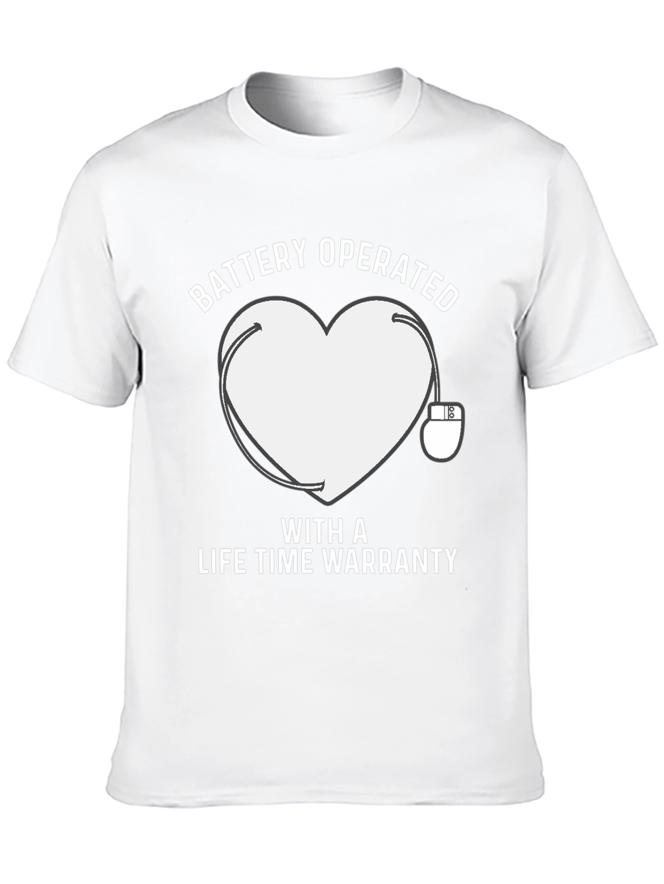 Battery Operated Heart T-Shirt Lifetime Warranty