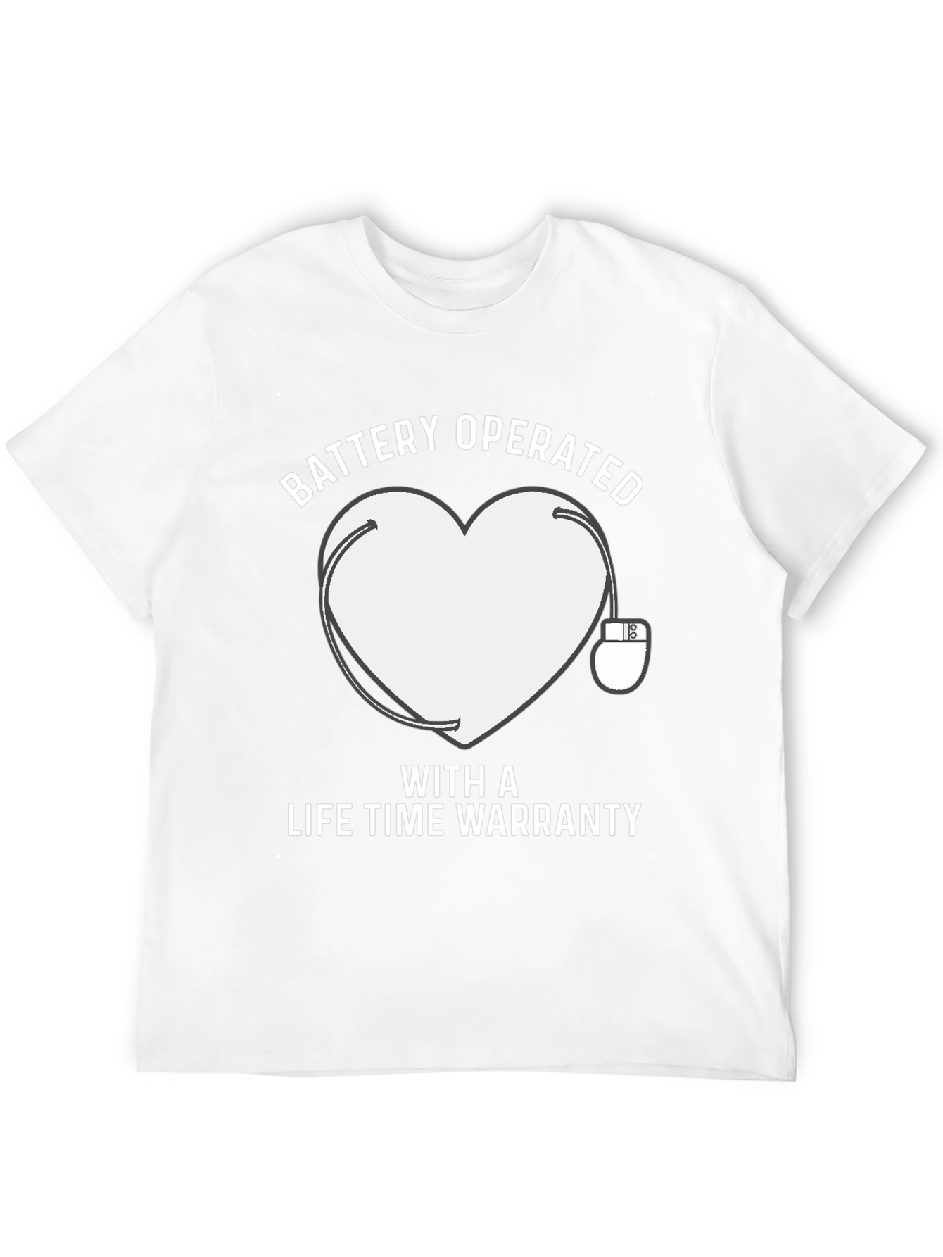 Battery Operated Heart T-Shirt Lifetime Warranty