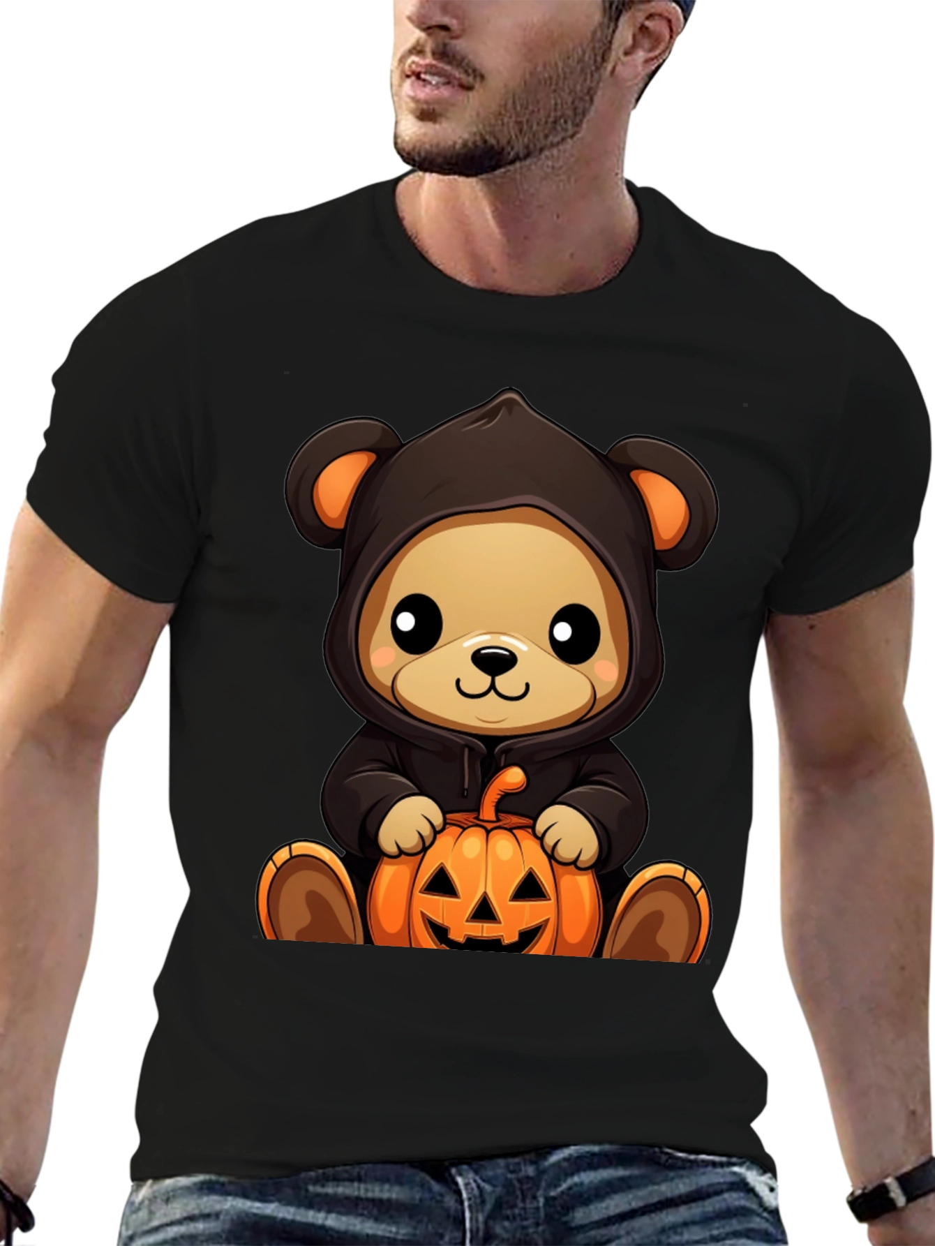 Halloween Teddy Bear Pumpkin T-Shirt