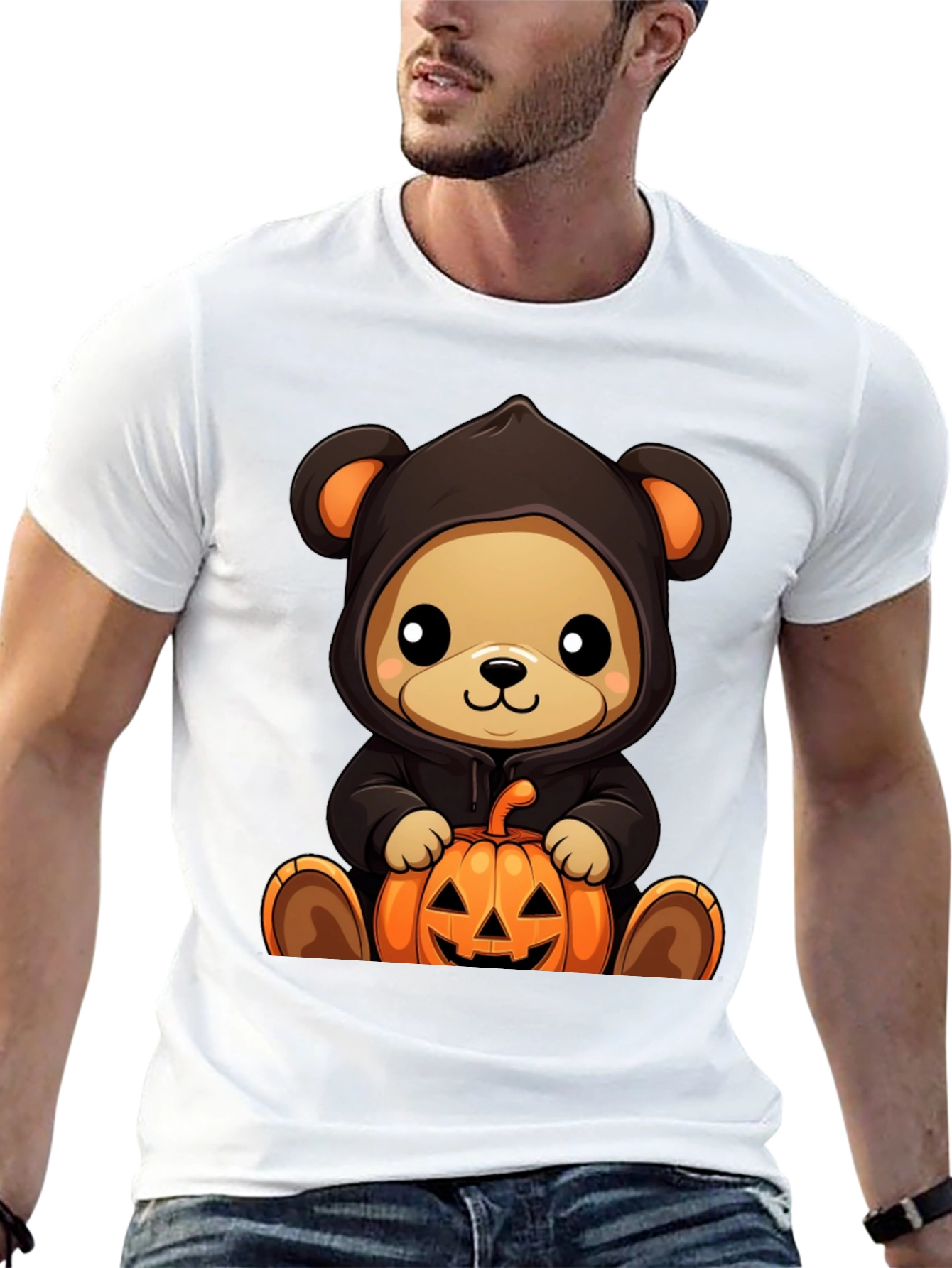 Halloween Teddy Bear Pumpkin T-Shirt