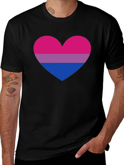 Bisexual Pride Heart T-Shirt - LGBTQ+ Tee