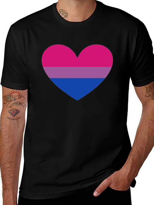 Bisexual Pride Heart T-Shirt - LGBTQ+ Tee