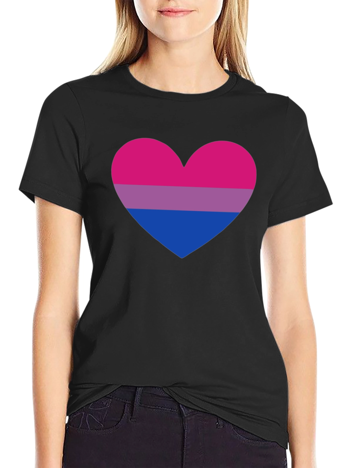 Bisexual Pride Heart T-Shirt - LGBTQ+ Tee