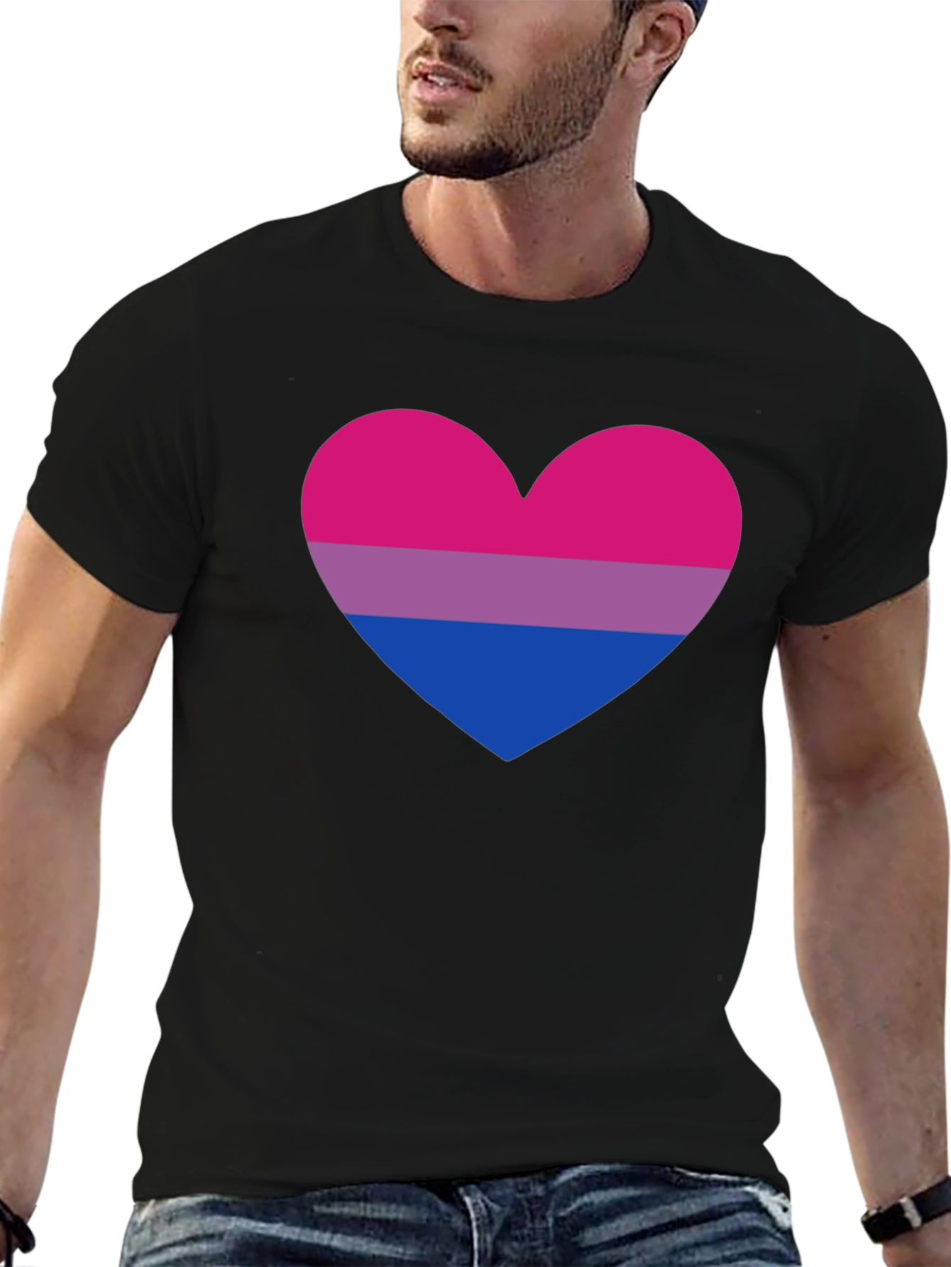Bisexual Pride Heart T-Shirt - LGBTQ+ Tee