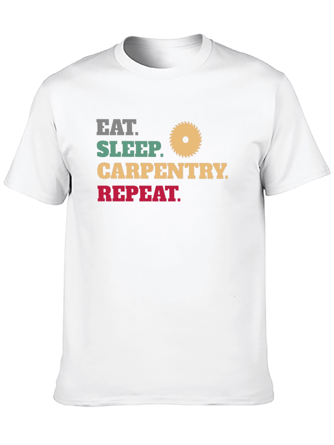 Eat Sleep Carpentry Repeat - Mens Black T-Shirt