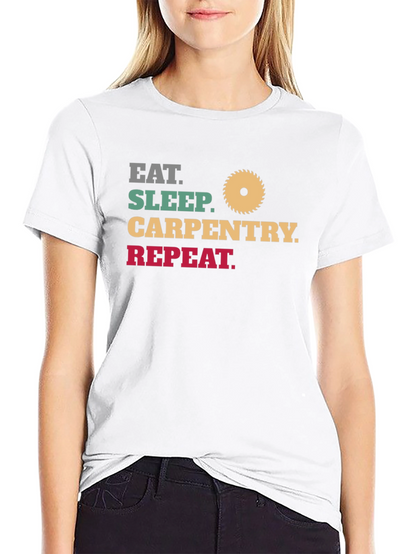 Eat Sleep Carpentry Repeat - Mens Black T-Shirt