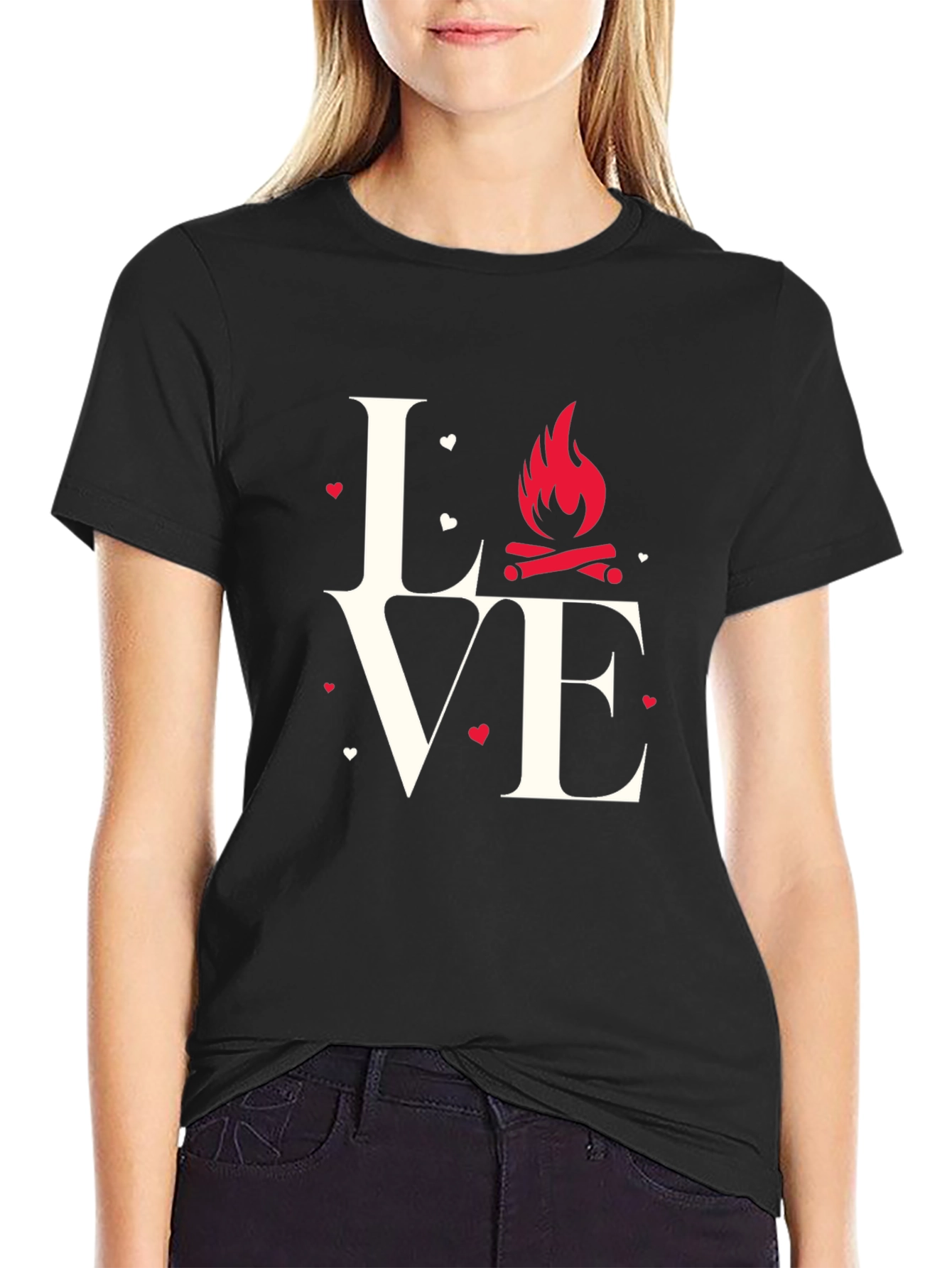 Love Camping Graphic T-Shirt - Black