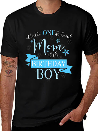 Winter ONEderland Mom Birthday Boy T-Shirt