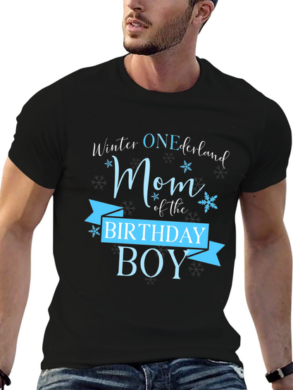 Winter ONEderland Mom Birthday Boy T-Shirt