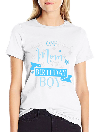 Winter ONEderland Mom Birthday Boy T-Shirt