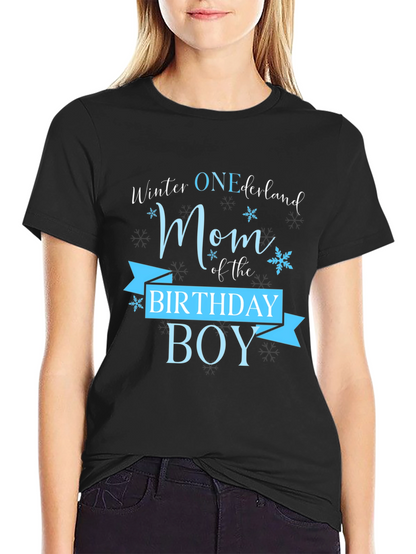 Winter ONEderland Mom Birthday Boy T-Shirt