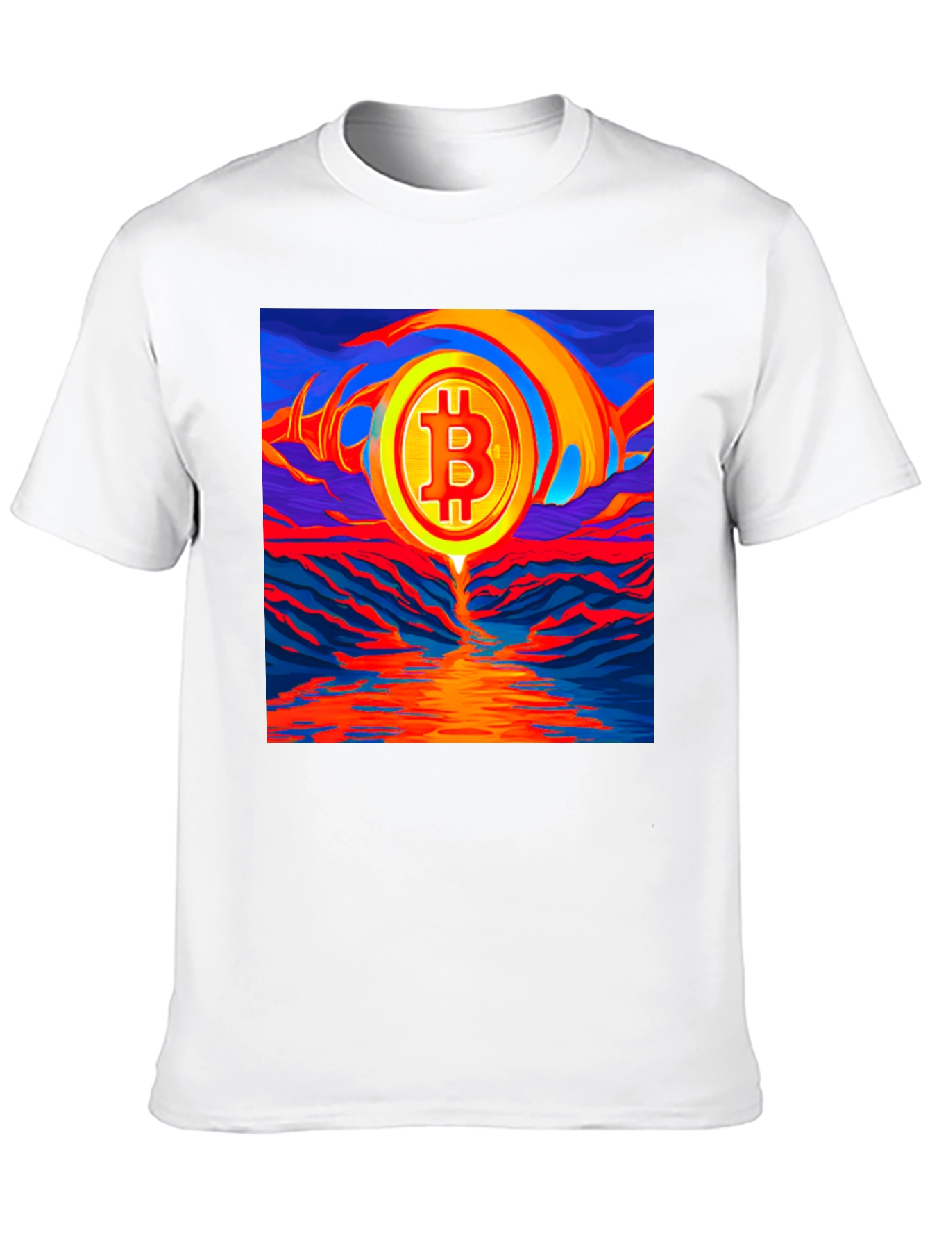 Bitcoin Sunset Graphic Tee - Black T-Shirt