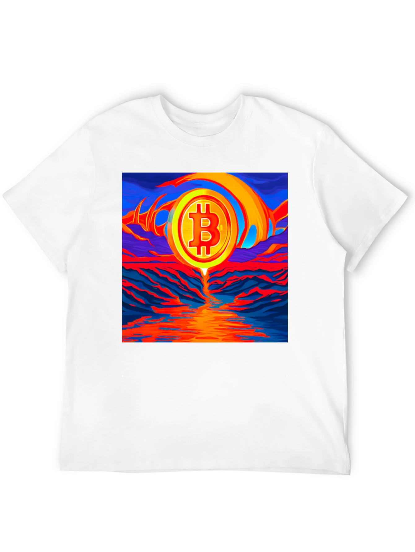 Bitcoin Sunset Graphic Tee - Black T-Shirt