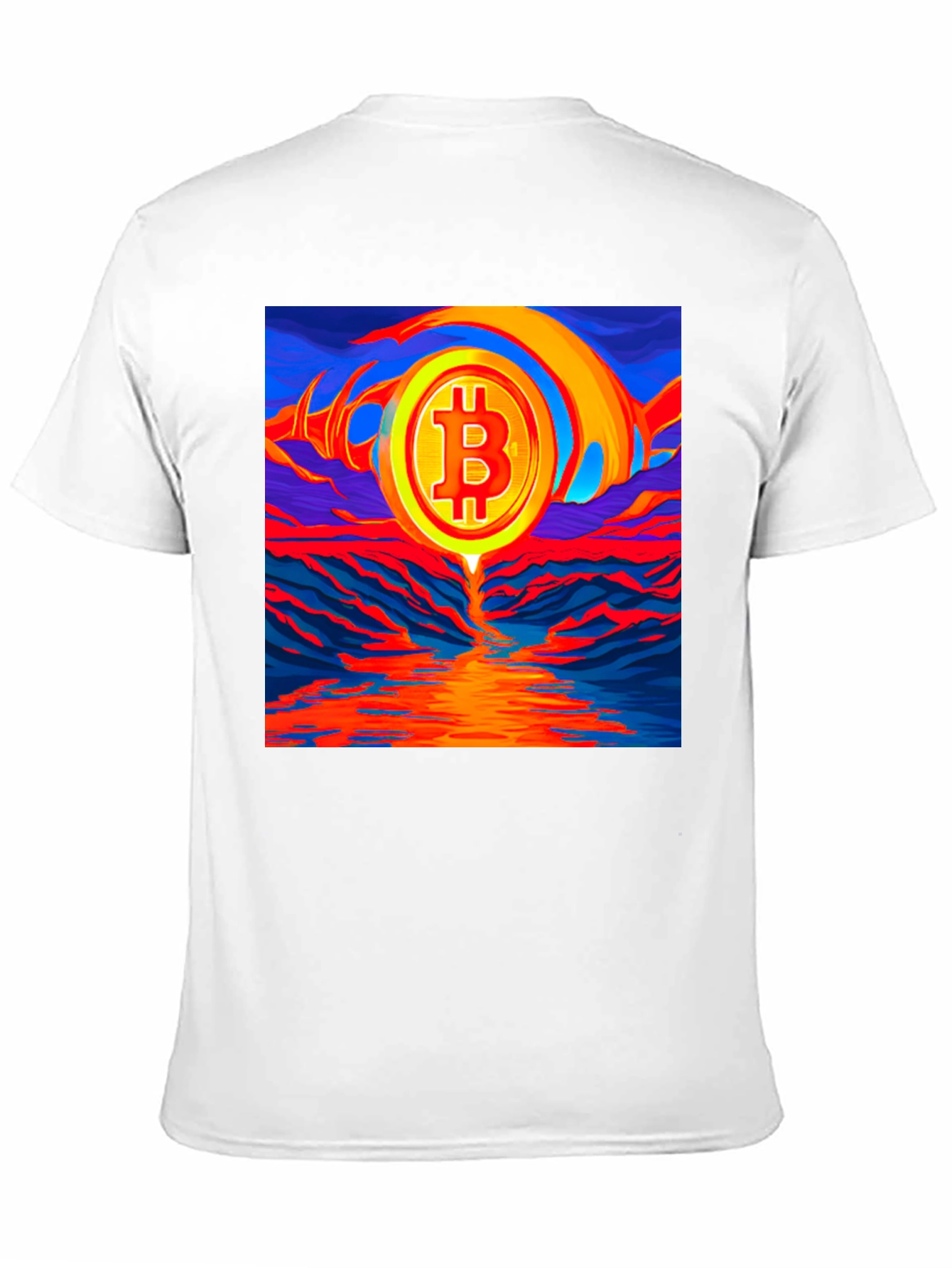 Bitcoin Sunset Graphic Tee - Black T-Shirt