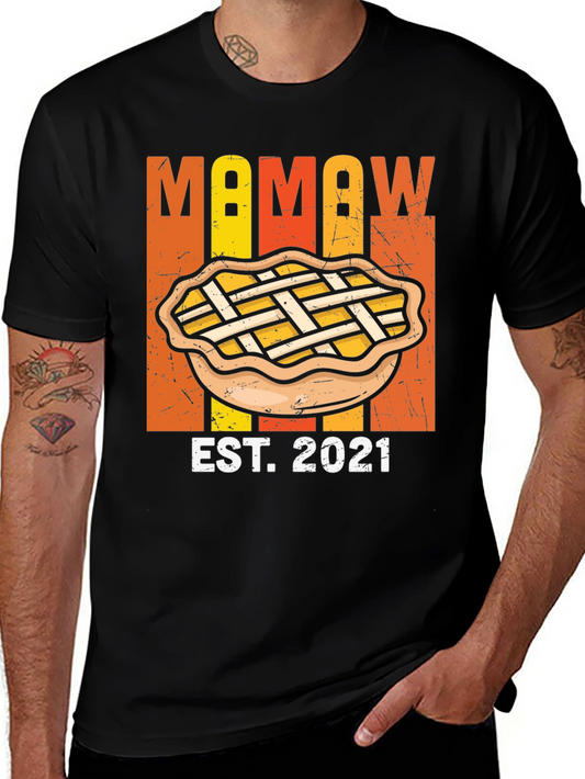 Mamaw Est. 2021 Pie T-Shirt