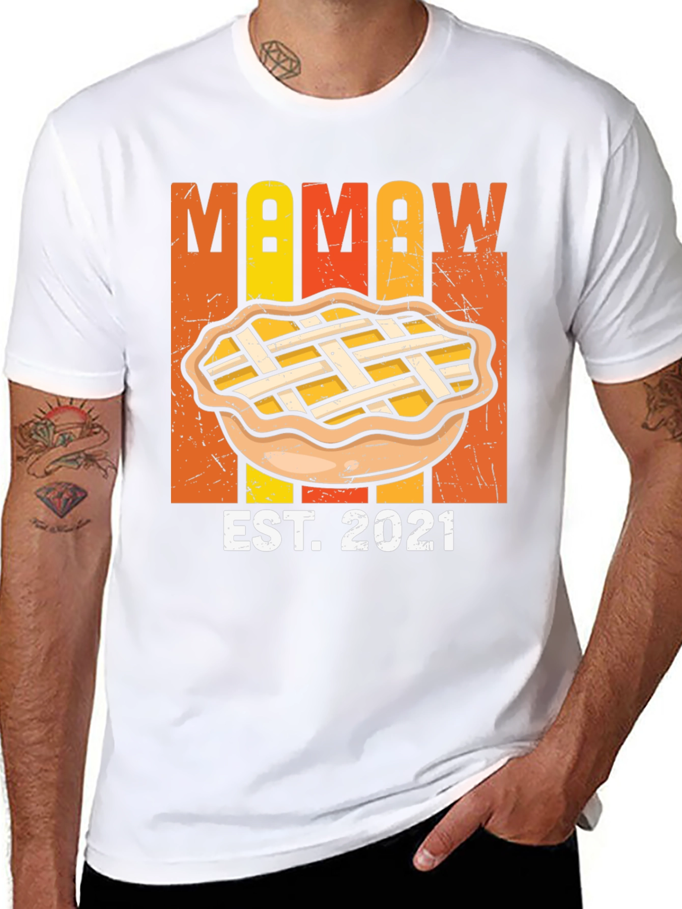 Mamaw Est. 2021 Pie T-Shirt