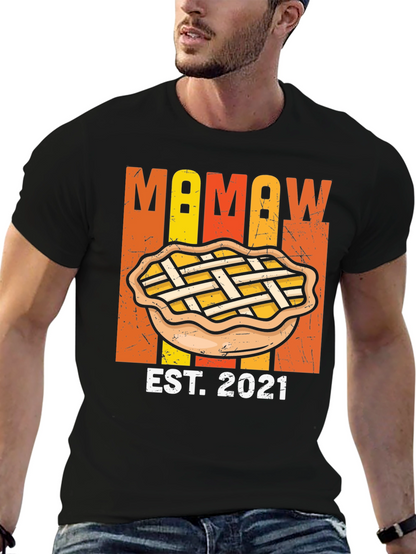 Mamaw Est. 2021 Pie T-Shirt