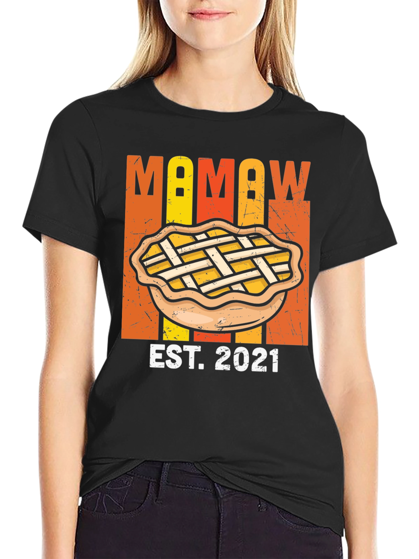 Mamaw Est. 2021 Pie T-Shirt