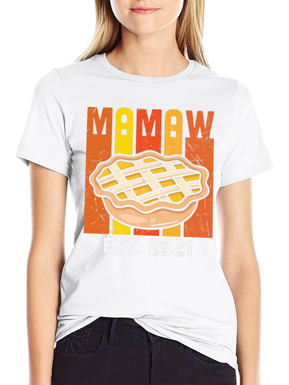 Mamaw Est. 2021 Pie T-Shirt