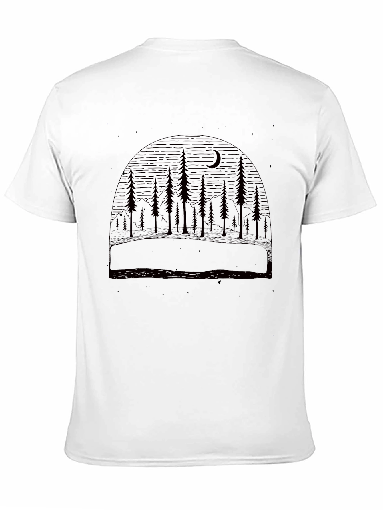 Nature Scene Black Graphic Tee