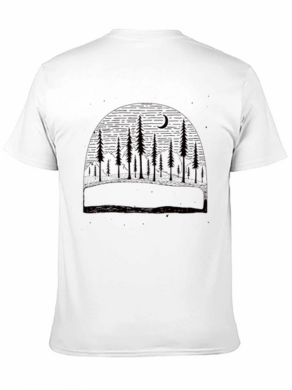 Nature Scene Black Graphic Tee
