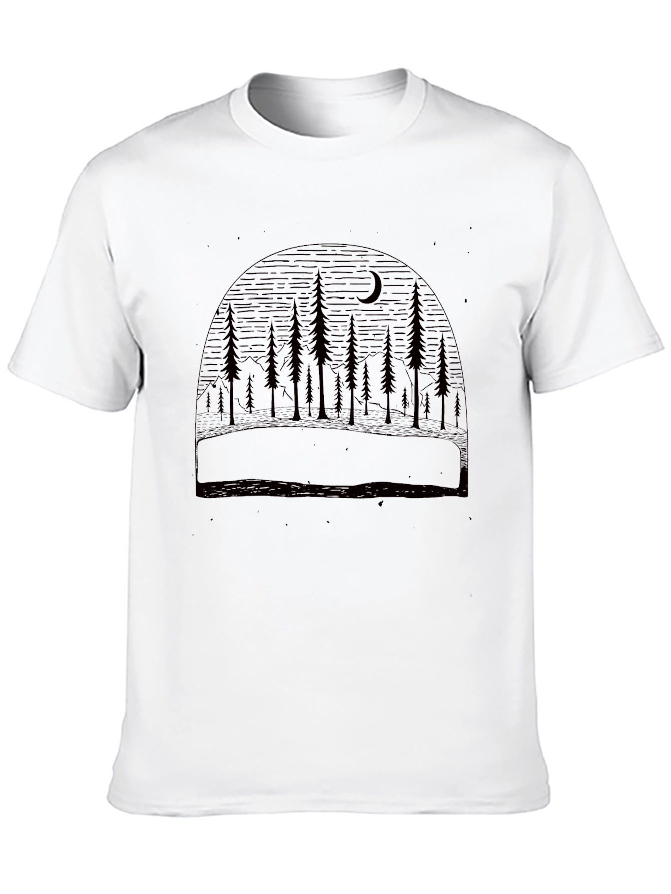 Nature Scene Black Graphic Tee