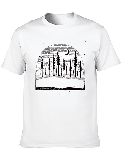 Nature Scene Black Graphic Tee