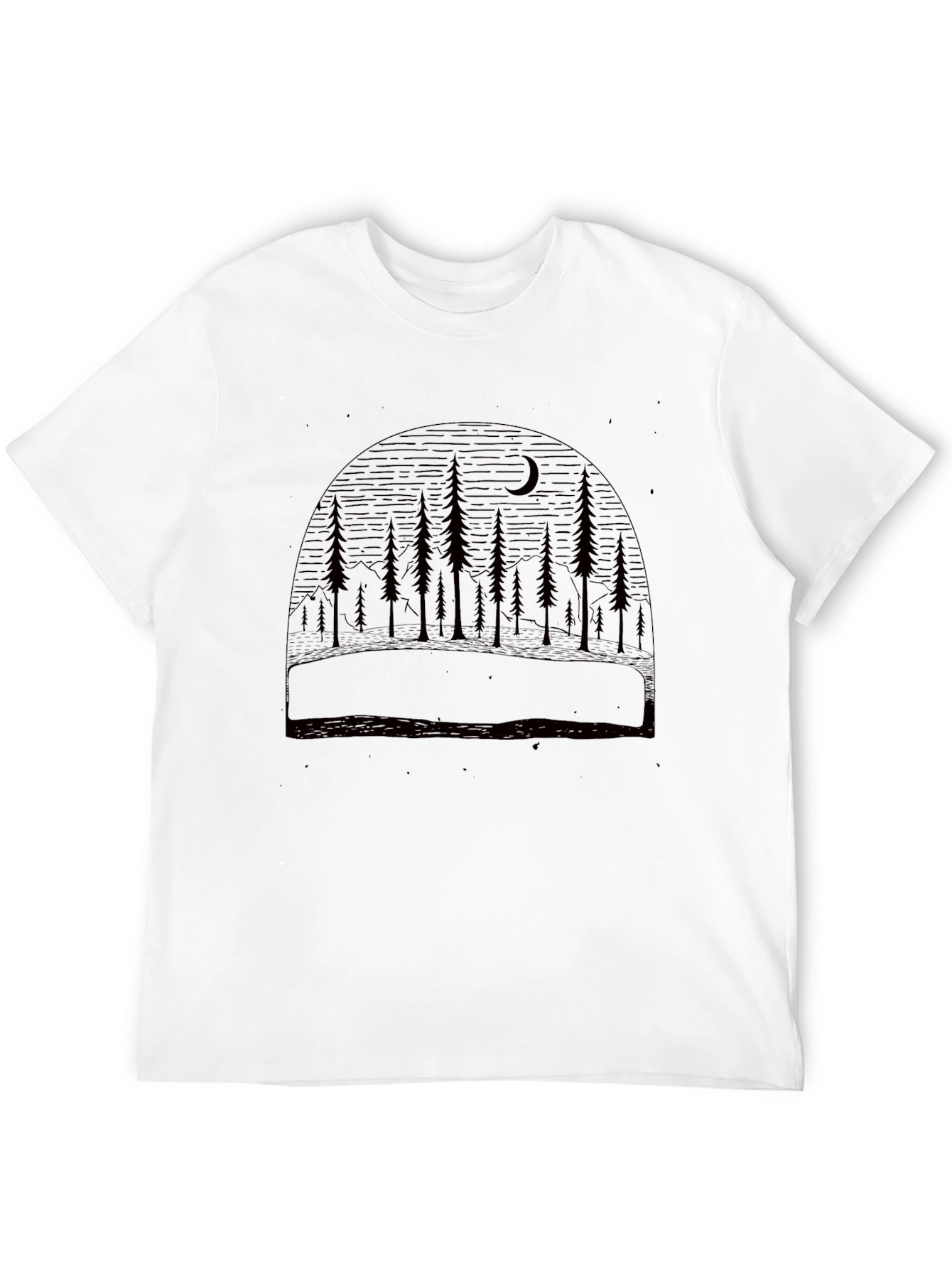 Nature Scene Black Graphic Tee