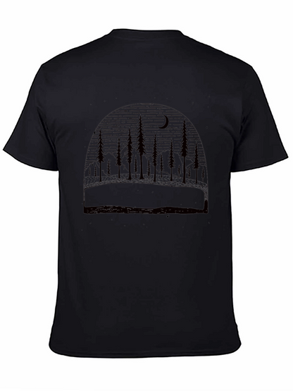 Nature Scene Black Graphic Tee