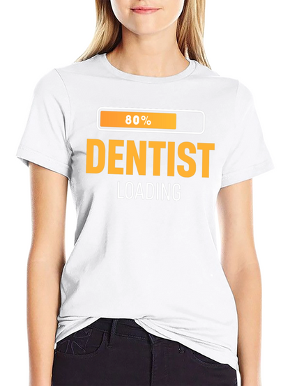 Dentist Loading Graphic T-Shirt - Black Cotton Tee