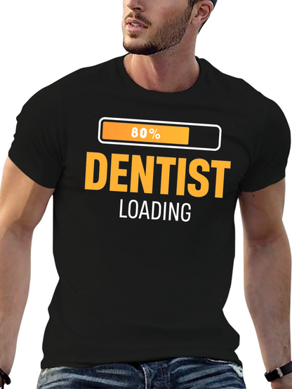 Dentist Loading Graphic T-Shirt - Black Cotton Tee