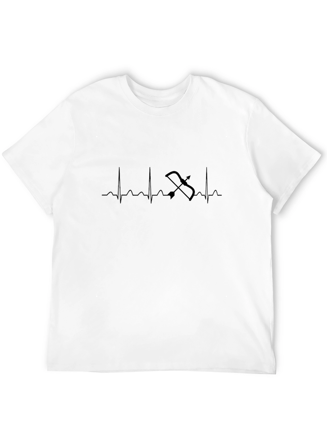 Archery Heartbeat T-Shirt - Black Unique Design